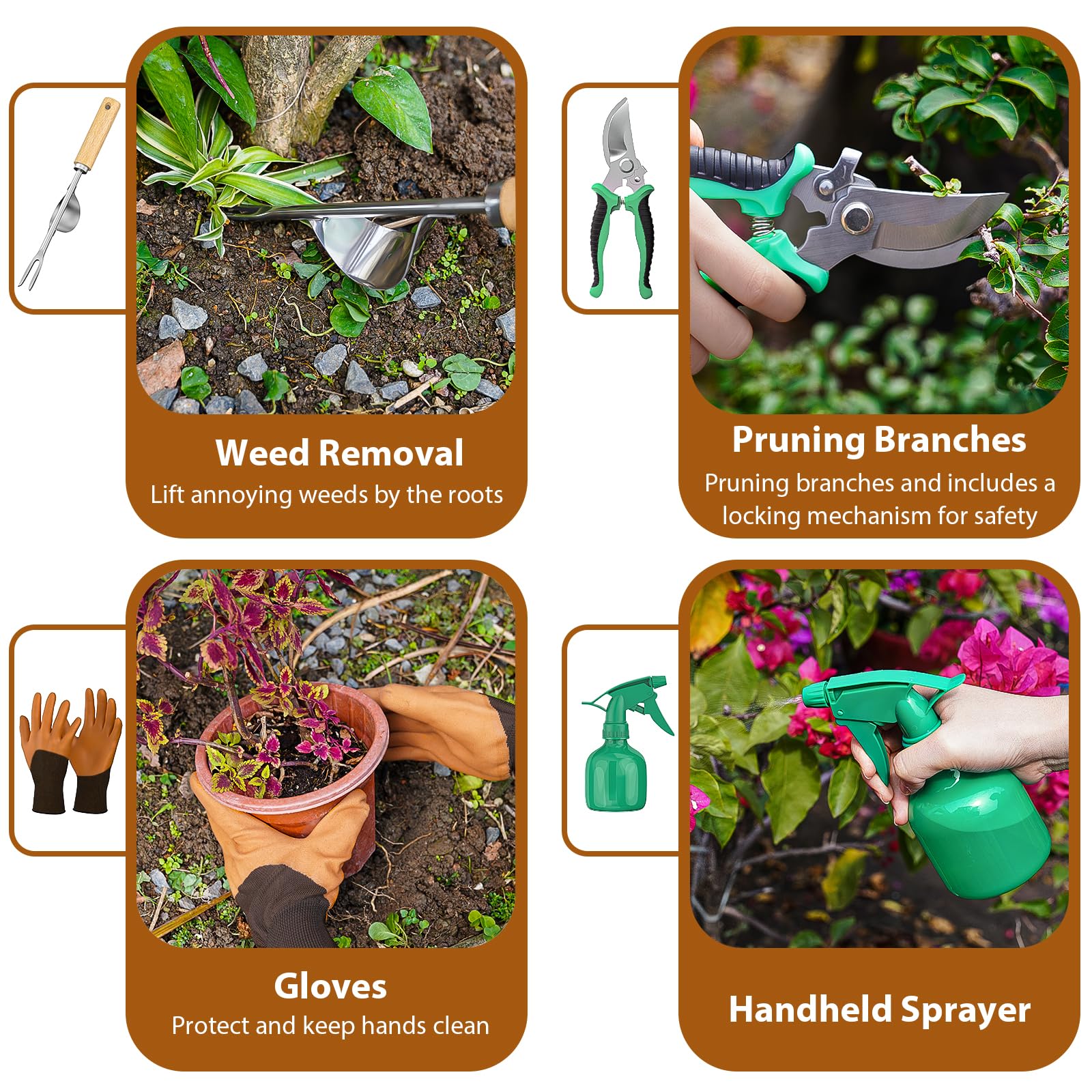 9PCS Stainless Steel Garden Ha - Spade Digging Fork review and price