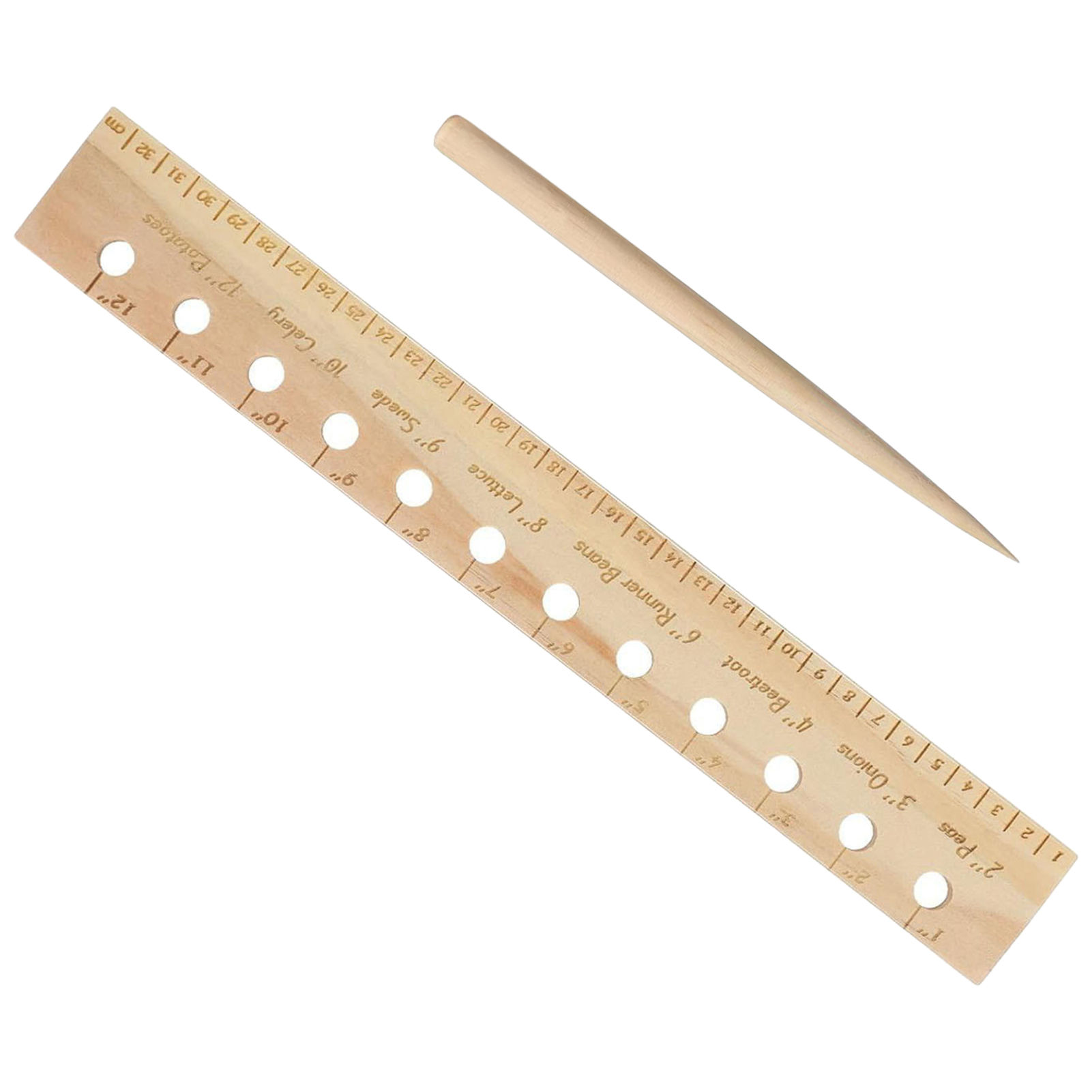 Solid Wood Planting Ruler for  - Gardening Tools Vegetables review and price