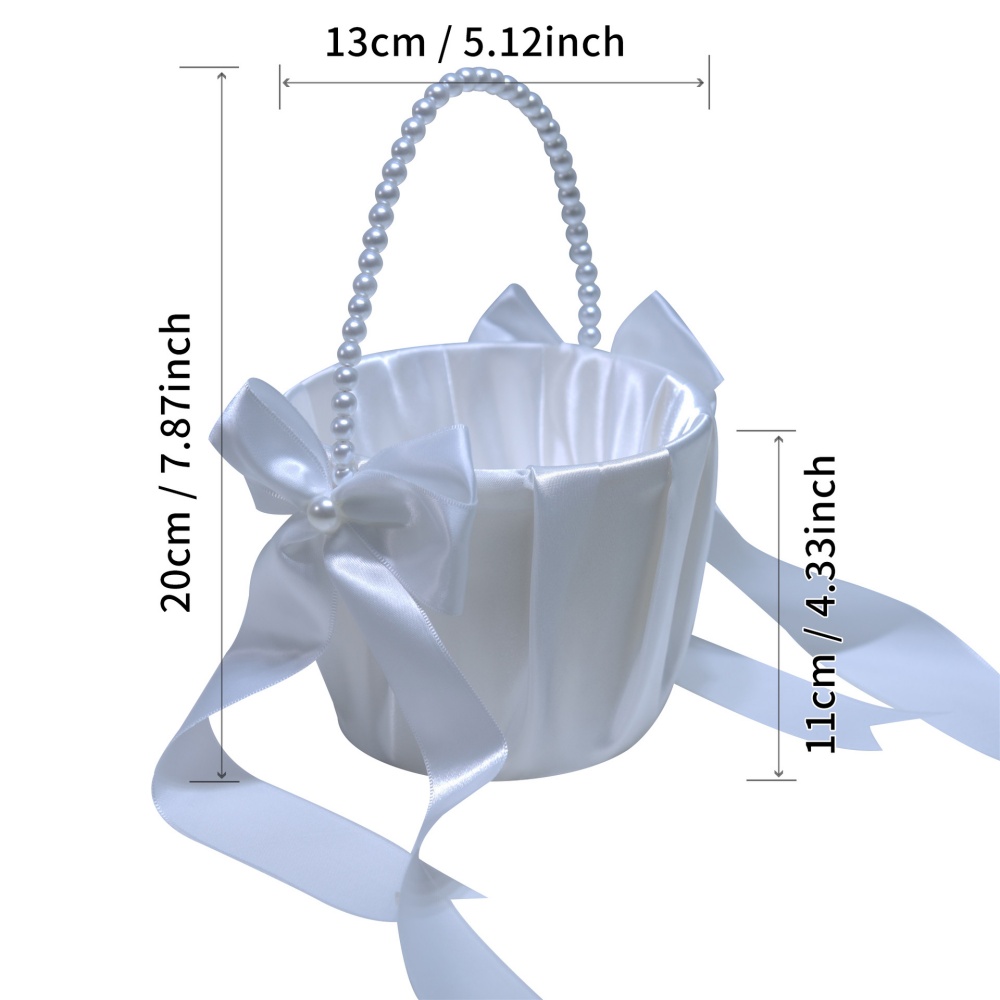 White Satin Bow Flower Girl Ba - Gardening Tools Girls review and price