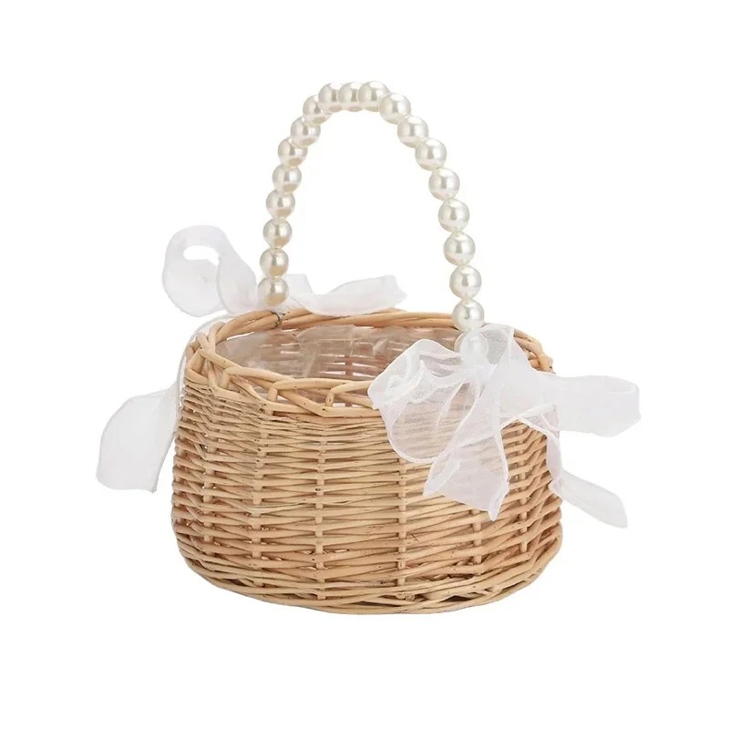 Pearl Handle Rattan Wedding Fl - Gardening Tools Girls review and price